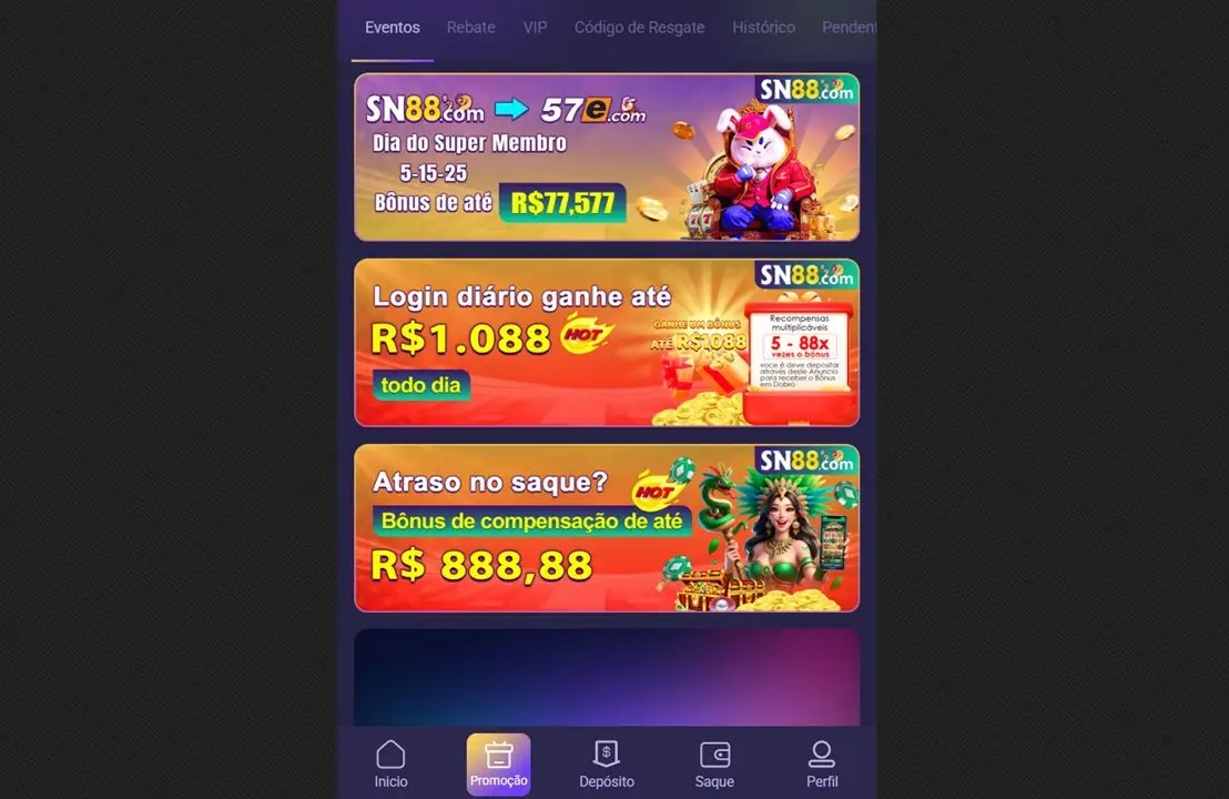 SN88 Promoções, Bônus e Vantagens Para Jogadores no Brasil